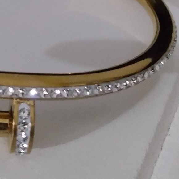 set 2 | Bangles | m, size 6" 1/4" GOLDEN, and ROSE metal color - Picture 4 of 7